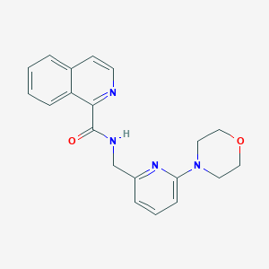 molecular formula C20H20N4O2 B6717096 N-[(6-morpholin-4-ylpyridin-2-yl)methyl]isoquinoline-1-carboxamide 