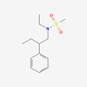 molecular formula C13H21NO2S B6717195 N-ethyl-N-(2-phenylbutyl)methanesulfonamide 