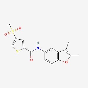 molecular formula C16H15NO4S2 B6717229 N-(2,3-dimethyl-1-benzofuran-5-yl)-4-methylsulfonylthiophene-2-carboxamide 
