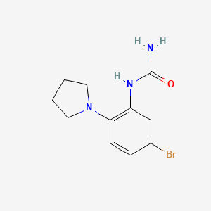 molecular formula C11H14BrN3O B6717261 (5-Bromo-2-pyrrolidin-1-ylphenyl)urea 