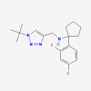 molecular formula C18H24F2N4 B6717373 N-[(1-tert-butyltriazol-4-yl)methyl]-1-(2,4-difluorophenyl)cyclopentan-1-amine 