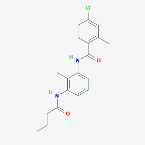 molecular formula C19H21ClN2O2 B6717413 N-[3-(butanoylamino)-2-methylphenyl]-4-chloro-2-methylbenzamide 