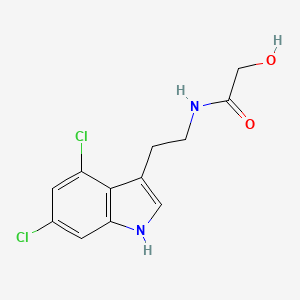molecular formula C12H12Cl2N2O2 B6717473 N-[2-(4,6-dichloro-1H-indol-3-yl)ethyl]-2-hydroxyacetamide 