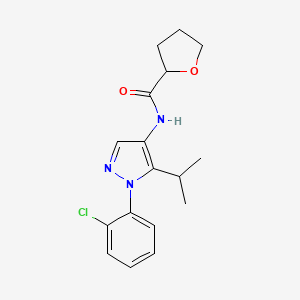 molecular formula C17H20ClN3O2 B6717498 N-[1-(2-chlorophenyl)-5-propan-2-ylpyrazol-4-yl]oxolane-2-carboxamide 