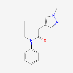 molecular formula C17H23N3O B6717704 N-(2,2-dimethylpropyl)-2-(1-methylpyrazol-4-yl)-N-phenylacetamide 