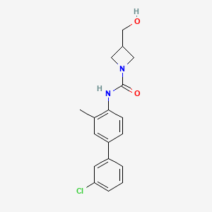 molecular formula C18H19ClN2O2 B6717747 N-[4-(3-chlorophenyl)-2-methylphenyl]-3-(hydroxymethyl)azetidine-1-carboxamide 