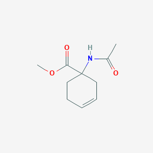 molecular formula C10H15NO3 B067179 Methyl 1-acetamidocyclohex-3-ene-1-carboxylate CAS No. 172299-70-6