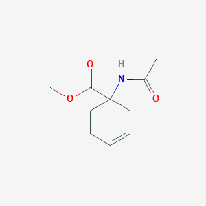 molecular formula C10H15NO3 B067179 Methyl 1-acetamido-3-cyclohexene-1-carboxylate CAS No. 172299-70-6