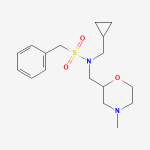 molecular formula C17H26N2O3S B6717962 N-(cyclopropylmethyl)-N-[(4-methylmorpholin-2-yl)methyl]-1-phenylmethanesulfonamide 