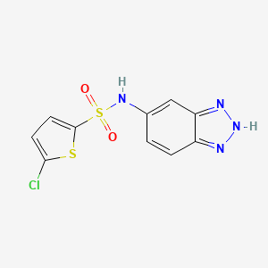 molecular formula C10H7ClN4O2S2 B6718062 N-(2H-benzotriazol-5-yl)-5-chlorothiophene-2-sulfonamide 