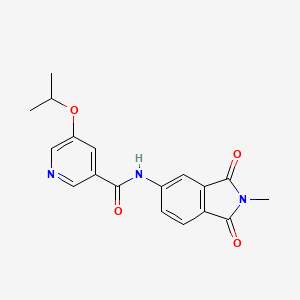 molecular formula C18H17N3O4 B6718160 N-(2-methyl-1,3-dioxoisoindol-5-yl)-5-propan-2-yloxypyridine-3-carboxamide 