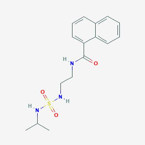 molecular formula C16H21N3O3S B6718178 N-[2-(propan-2-ylsulfamoylamino)ethyl]naphthalene-1-carboxamide 
