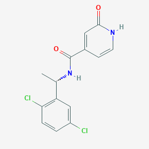 molecular formula C14H12Cl2N2O2 B6718187 N-[(1S)-1-(2,5-dichlorophenyl)ethyl]-2-oxo-1H-pyridine-4-carboxamide 
