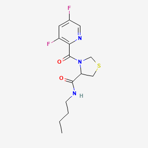molecular formula C14H17F2N3O2S B6718198 N-butyl-3-(3,5-difluoropyridine-2-carbonyl)-1,3-thiazolidine-4-carboxamide 