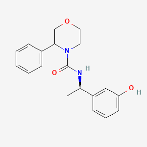 molecular formula C19H22N2O3 B6718253 N-[(1R)-1-(3-hydroxyphenyl)ethyl]-3-phenylmorpholine-4-carboxamide 