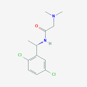 molecular formula C12H16Cl2N2O B6718254 N-[(1S)-1-(2,5-dichlorophenyl)ethyl]-2-(dimethylamino)acetamide 