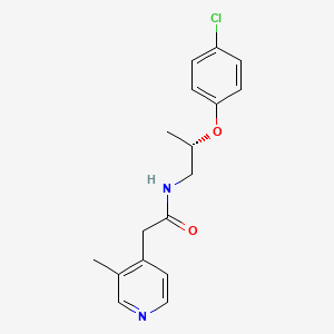 molecular formula C17H19ClN2O2 B6718265 N-[(2S)-2-(4-chlorophenoxy)propyl]-2-(3-methylpyridin-4-yl)acetamide 
