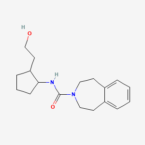 molecular formula C18H26N2O2 B6718310 N-[2-(2-hydroxyethyl)cyclopentyl]-1,2,4,5-tetrahydro-3-benzazepine-3-carboxamide 