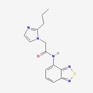 molecular formula C14H15N5OS B6718363 N-(2,1,3-benzothiadiazol-4-yl)-2-(2-propylimidazol-1-yl)acetamide 