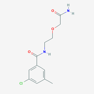 molecular formula C12H15ClN2O3 B6718400 N-[2-(2-amino-2-oxoethoxy)ethyl]-3-chloro-5-methylbenzamide 