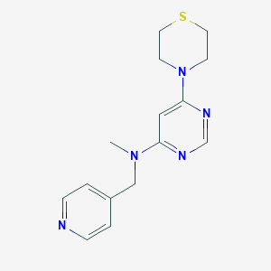 molecular formula C15H19N5S B6718436 N-methyl-N-(pyridin-4-ylmethyl)-6-thiomorpholin-4-ylpyrimidin-4-amine 