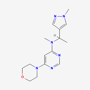 molecular formula C15H22N6O B6718475 N-methyl-N-[1-(1-methylpyrazol-4-yl)ethyl]-6-morpholin-4-ylpyrimidin-4-amine 