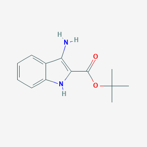 molecular formula C13H16N2O2 B067185 tert-Butyl 3-amino-1H-indole-2-carboxylate CAS No. 165107-89-1