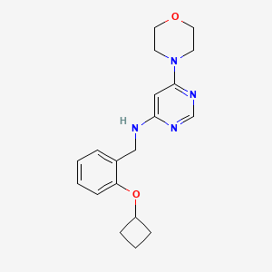 molecular formula C19H24N4O2 B6718544 N-[(2-cyclobutyloxyphenyl)methyl]-6-morpholin-4-ylpyrimidin-4-amine 