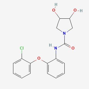 molecular formula C17H17ClN2O4 B6718572 N-[2-(2-chlorophenoxy)phenyl]-3,4-dihydroxypyrrolidine-1-carboxamide 