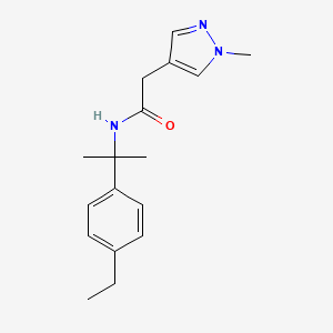 molecular formula C17H23N3O B6718594 N-[2-(4-ethylphenyl)propan-2-yl]-2-(1-methylpyrazol-4-yl)acetamide 