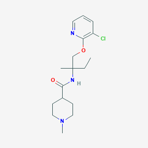 molecular formula C17H26ClN3O2 B6718743 N-[1-(3-chloropyridin-2-yl)oxy-2-methylbutan-2-yl]-1-methylpiperidine-4-carboxamide 