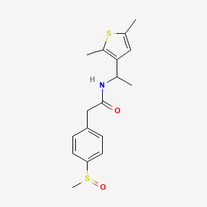 molecular formula C17H21NO2S2 B6718755 N-[1-(2,5-dimethylthiophen-3-yl)ethyl]-2-(4-methylsulfinylphenyl)acetamide 