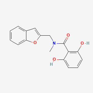 molecular formula C17H15NO4 B6718826 N-(1-benzofuran-2-ylmethyl)-2,6-dihydroxy-N-methylbenzamide 