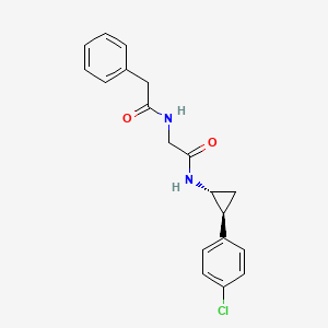 molecular formula C19H19ClN2O2 B6718927 N-[2-[[(1R,2S)-2-(4-chlorophenyl)cyclopropyl]amino]-2-oxoethyl]-2-phenylacetamide 