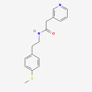 molecular formula C16H18N2OS B6718954 N-[2-(4-methylsulfanylphenyl)ethyl]-2-pyridin-3-ylacetamide 