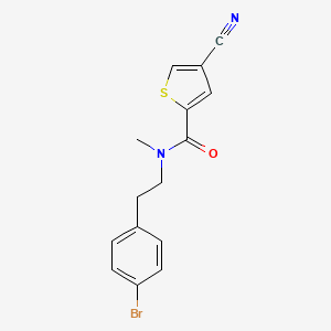 molecular formula C15H13BrN2OS B6718962 N-[2-(4-bromophenyl)ethyl]-4-cyano-N-methylthiophene-2-carboxamide 