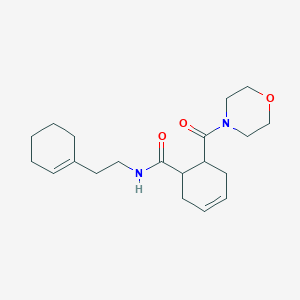 molecular formula C20H30N2O3 B6719051 N-[2-(cyclohexen-1-yl)ethyl]-6-(morpholine-4-carbonyl)cyclohex-3-ene-1-carboxamide 