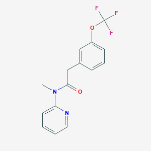 molecular formula C15H13F3N2O2 B6719121 N-methyl-N-pyridin-2-yl-2-[3-(trifluoromethoxy)phenyl]acetamide 