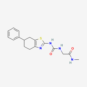 molecular formula C17H20N4O2S B6719248 N-methyl-2-[(6-phenyl-4,5,6,7-tetrahydro-1,3-benzothiazol-2-yl)carbamoylamino]acetamide 