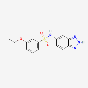 molecular formula C14H14N4O3S B6719328 N-(2H-benzotriazol-5-yl)-3-ethoxybenzenesulfonamide 