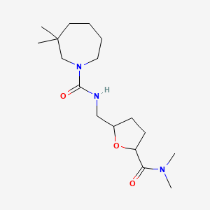 molecular formula C17H31N3O3 B6719531 N-[[5-(dimethylcarbamoyl)oxolan-2-yl]methyl]-3,3-dimethylazepane-1-carboxamide 