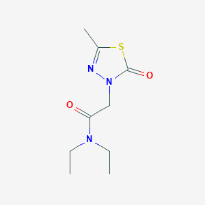 molecular formula C9H15N3O2S B6719611 N,N-diethyl-2-(5-methyl-2-oxo-1,3,4-thiadiazol-3-yl)acetamide 