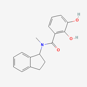 molecular formula C17H17NO3 B6719692 N-(2,3-dihydro-1H-inden-1-yl)-2,3-dihydroxy-N-methylbenzamide 