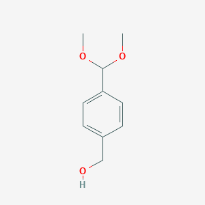 molecular formula C10H14O3 B067197 4-(Dimethoxymethyl)benzyl alcohol CAS No. 183057-64-9