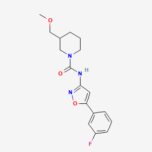 molecular formula C17H20FN3O3 B6719703 N-[5-(3-fluorophenyl)-1,2-oxazol-3-yl]-3-(methoxymethyl)piperidine-1-carboxamide 