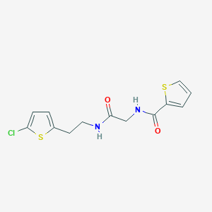 molecular formula C13H13ClN2O2S2 B6719754 N-[2-[2-(5-chlorothiophen-2-yl)ethylamino]-2-oxoethyl]thiophene-2-carboxamide 
