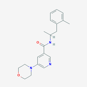 molecular formula C20H25N3O2 B6719770 N-[1-(2-methylphenyl)propan-2-yl]-5-morpholin-4-ylpyridine-3-carboxamide 