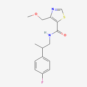molecular formula C15H17FN2O2S B6719801 N-[2-(4-fluorophenyl)propyl]-4-(methoxymethyl)-1,3-thiazole-5-carboxamide 