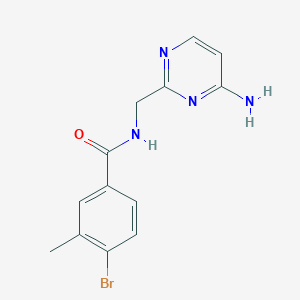 molecular formula C13H13BrN4O B6719837 N-[(4-aminopyrimidin-2-yl)methyl]-4-bromo-3-methylbenzamide 