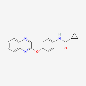 molecular formula C18H15N3O2 B6719854 N-(4-quinoxalin-2-yloxyphenyl)cyclopropanecarboxamide 